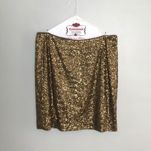 Banana Republic Heritage Bronze Sequin Skirt